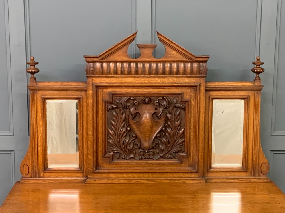 Victorian Carved Oak Table View III