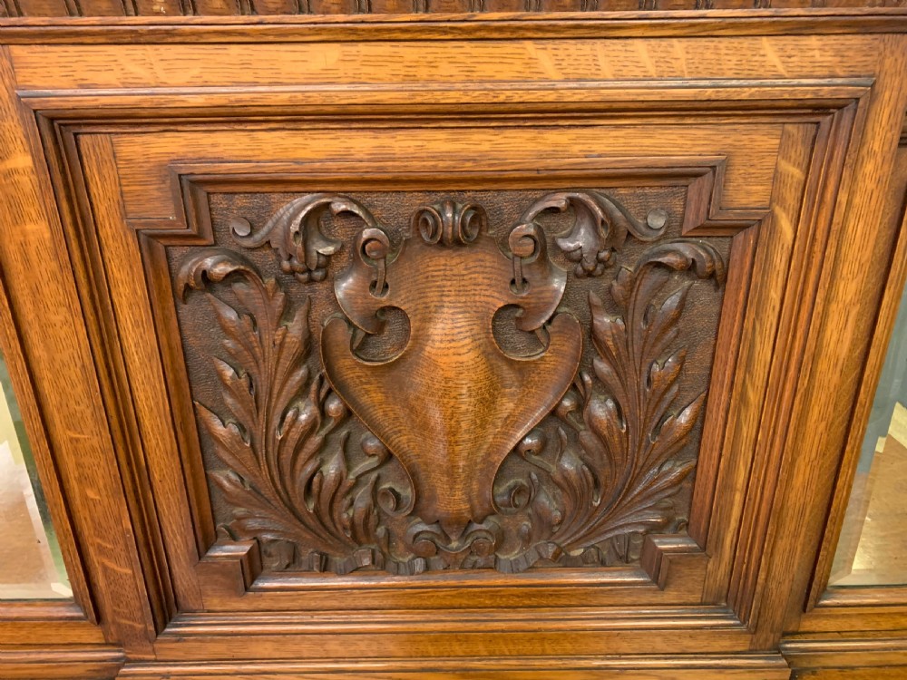 Victorian Carved Oak Table View V