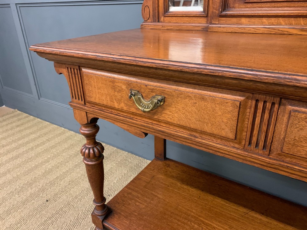 Victorian Carved Oak Table View IX