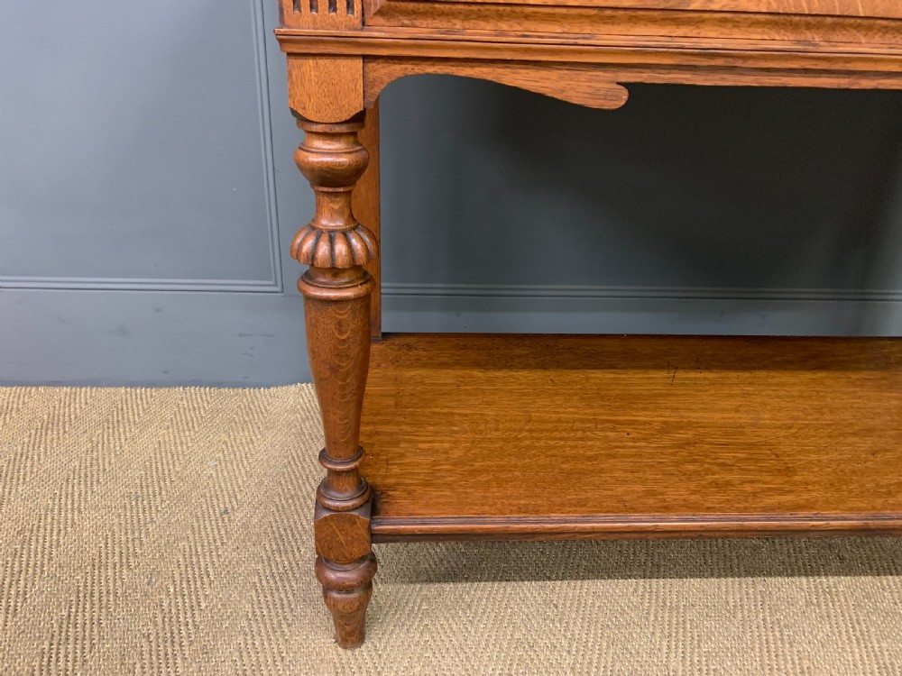Victorian Carved Oak Table View XI