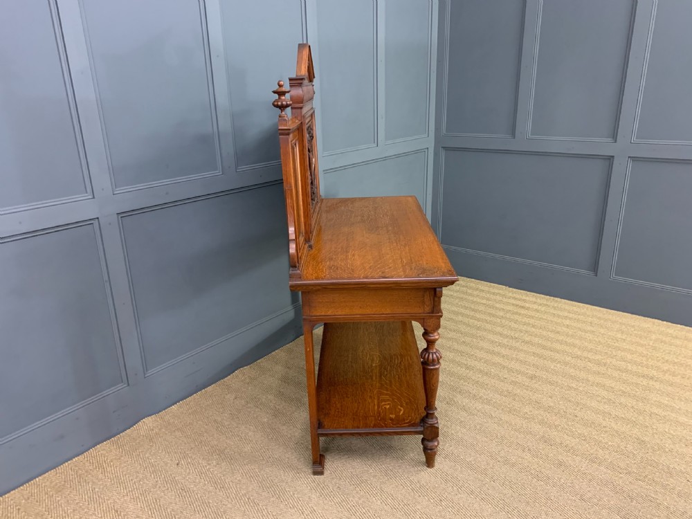 Victorian Carved Oak Table View XIV