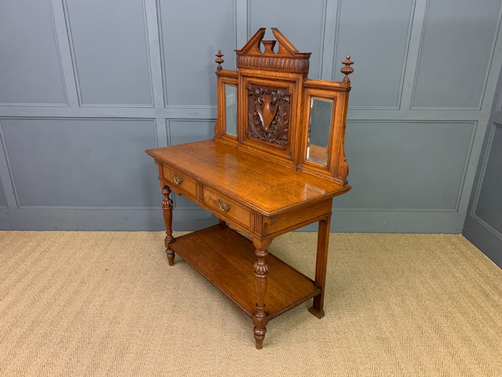 Victorian Carved Oak Table View XV