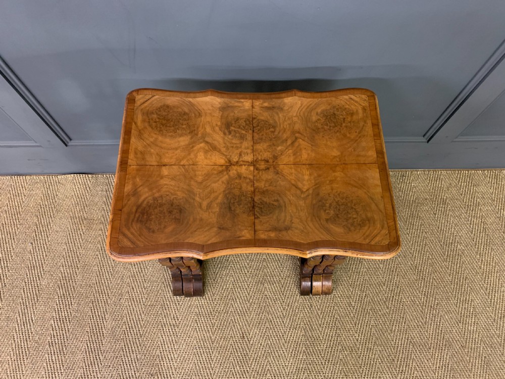 Burr Walnut Nest of 3 Tables View III