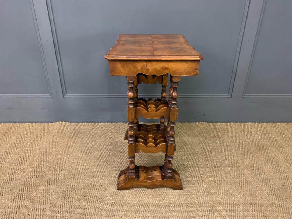 Burr Walnut Nest of 3 Tables View XII