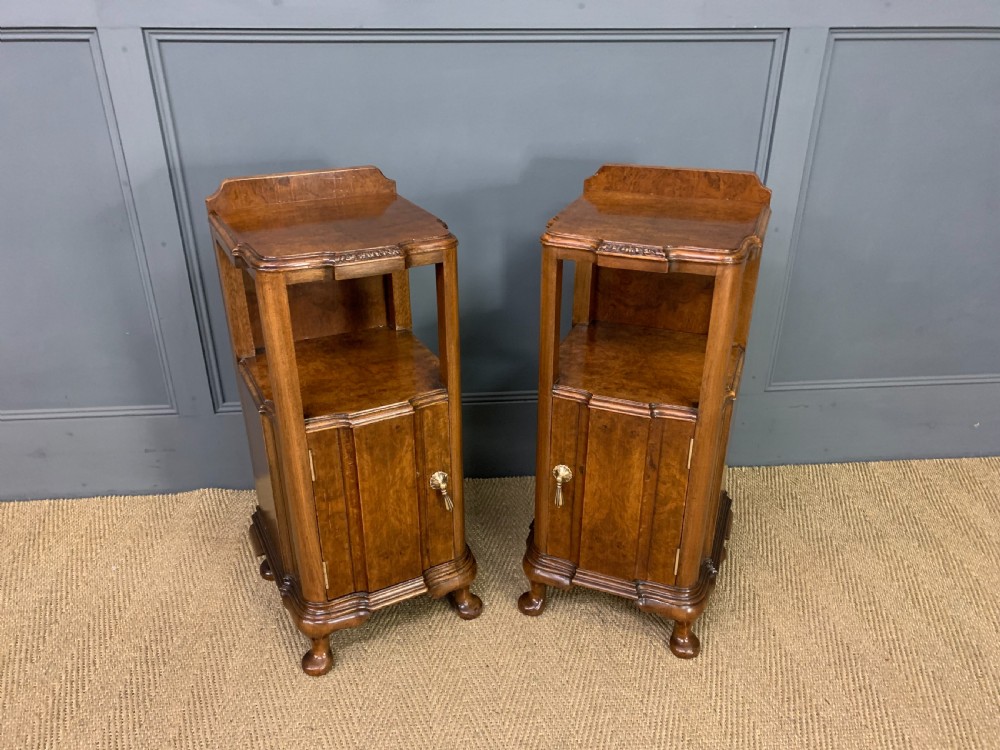 Pair of Burr Walnut Bedside Cabinets View VII