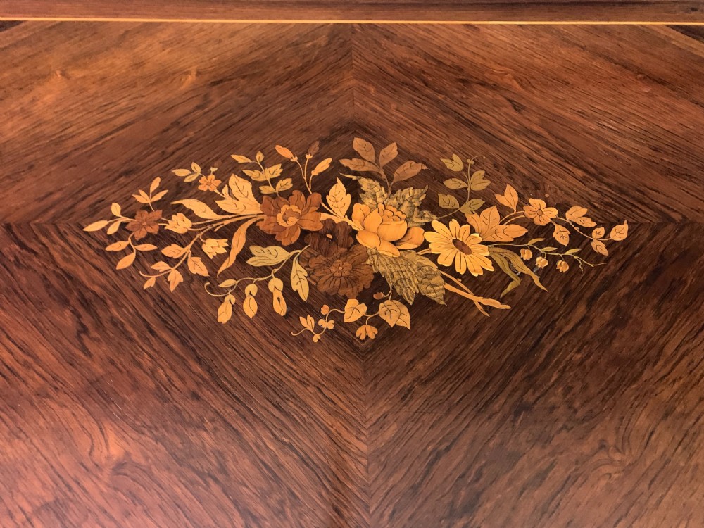 Inlaid Rosewood Flap Table View V