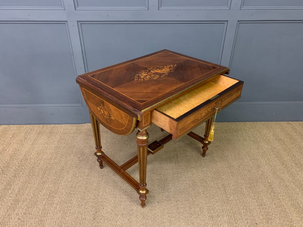Inlaid Rosewood Flap Table View XII