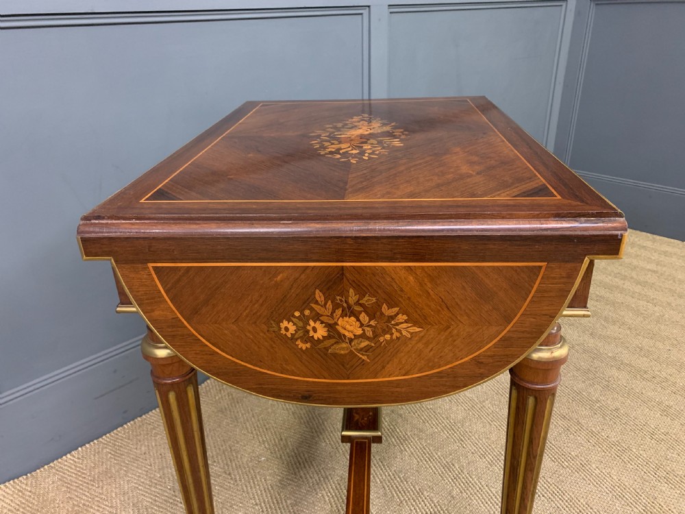 Inlaid Rosewood Flap Table View XIV