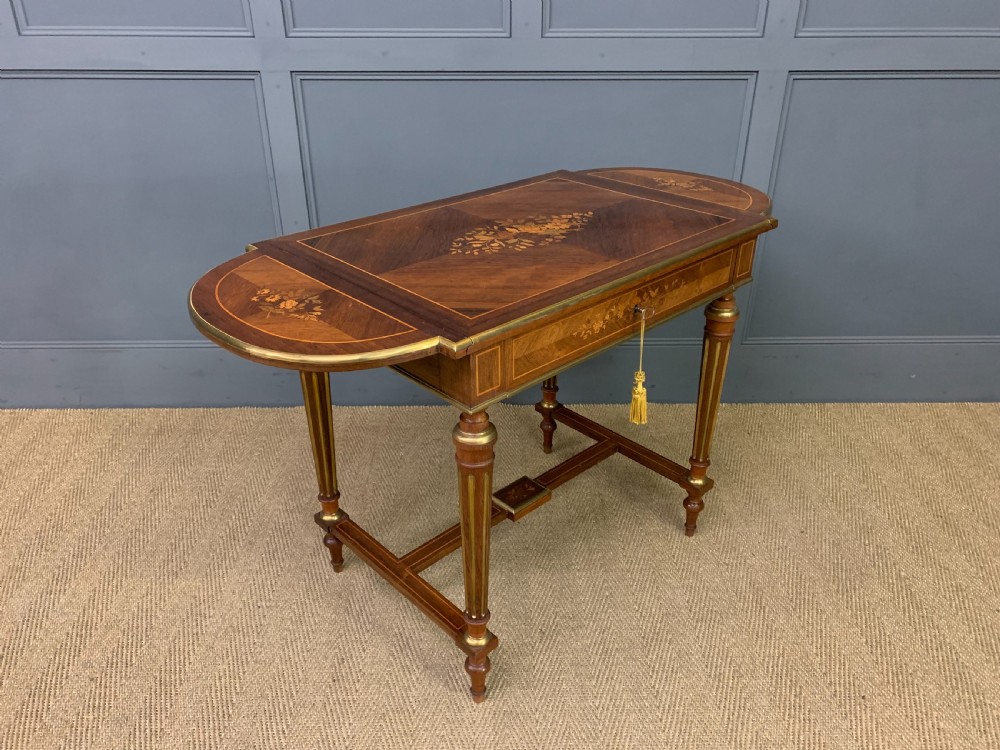 Inlaid Rosewood Flap Table View XVI