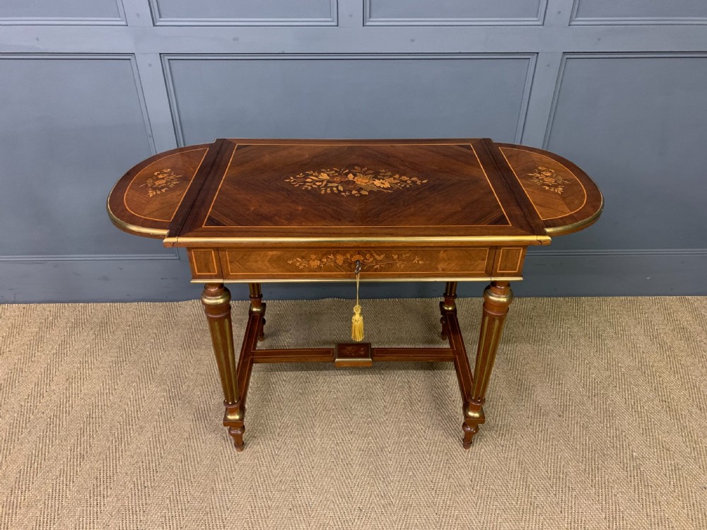 Inlaid Rosewood Flap Table View XVIII