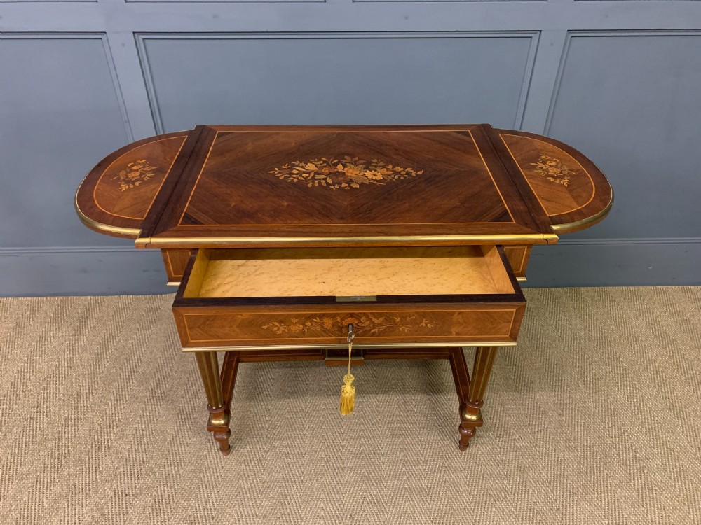 Inlaid Rosewood Flap Table View XIX