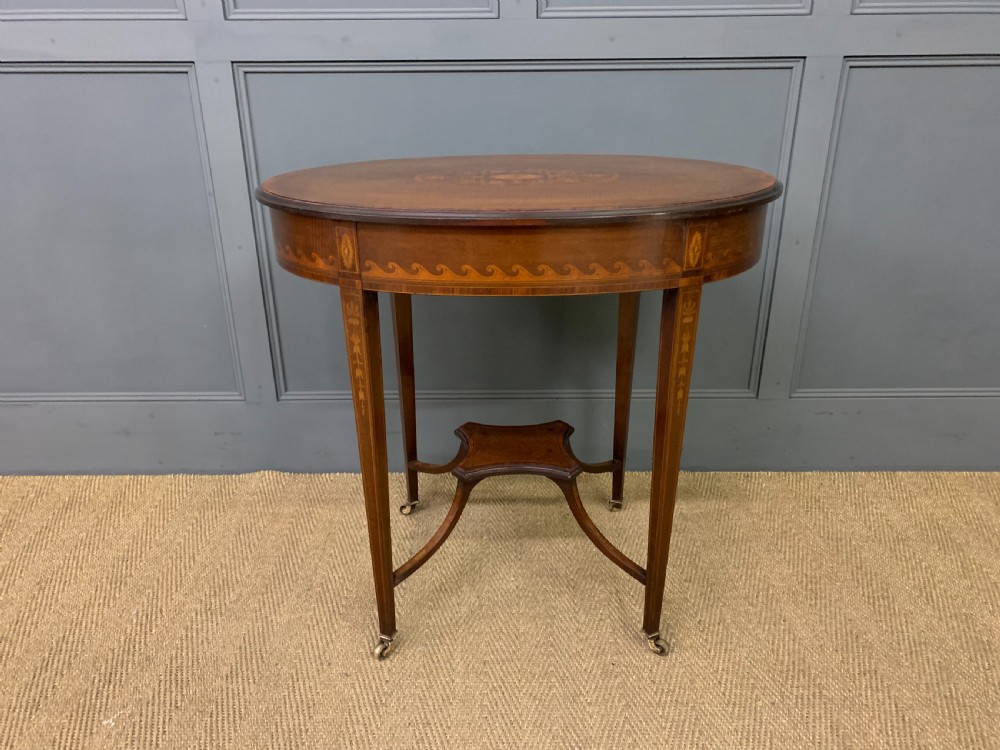 Edwardian Inlaid Mahogany Occasional Table View II