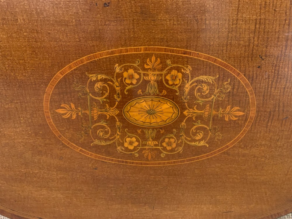 Edwardian Inlaid Mahogany Occasional Table View XI