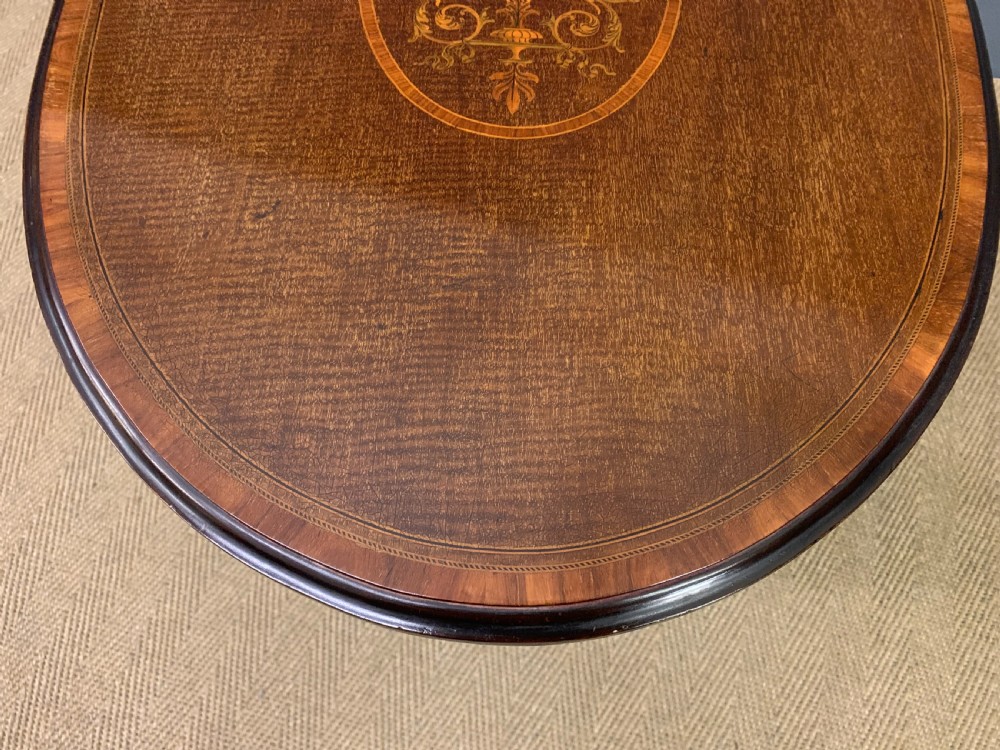 Edwardian Inlaid Mahogany Occasional Table View XII