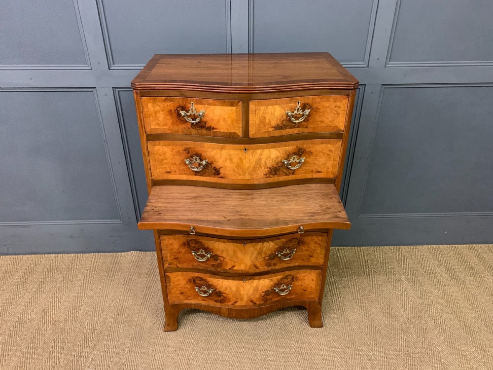 Burr Walnut Serpentine Chest of Drawers View VIII