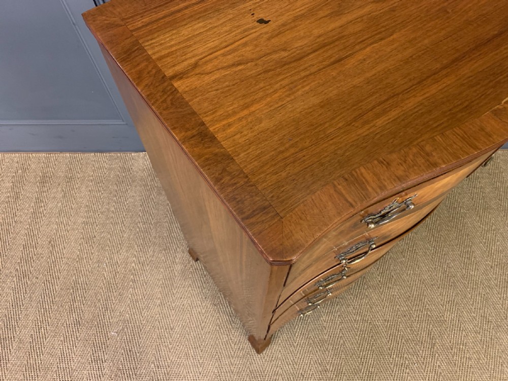Burr Walnut Serpentine Chest of Drawers View IX
