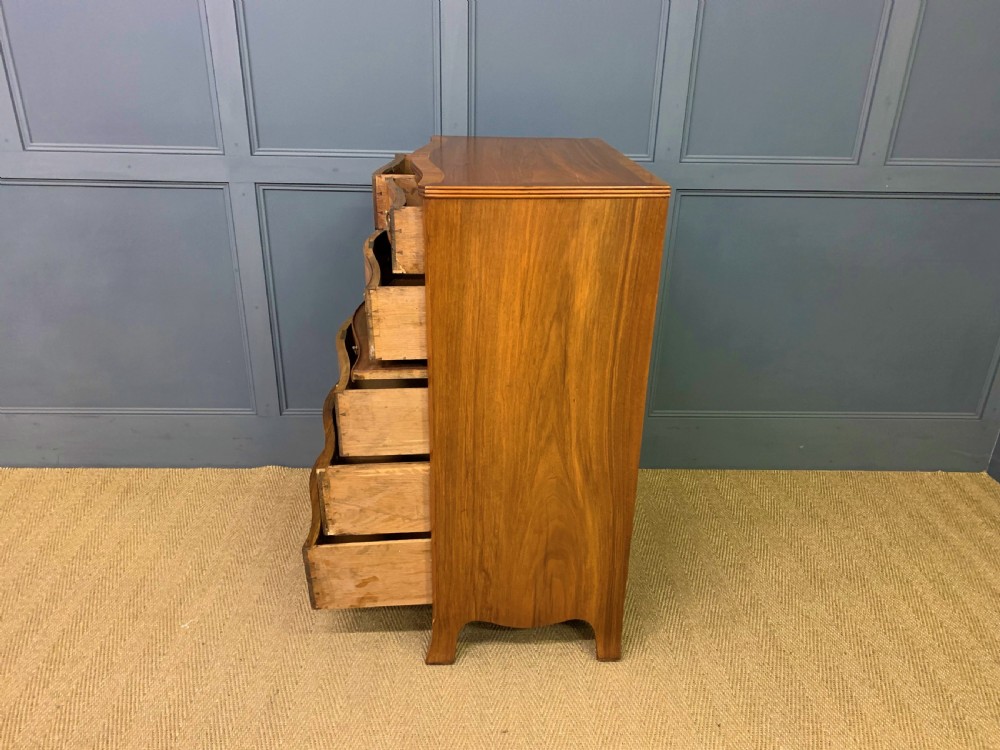 Burr Walnut Serpentine Chest of Drawers View XV