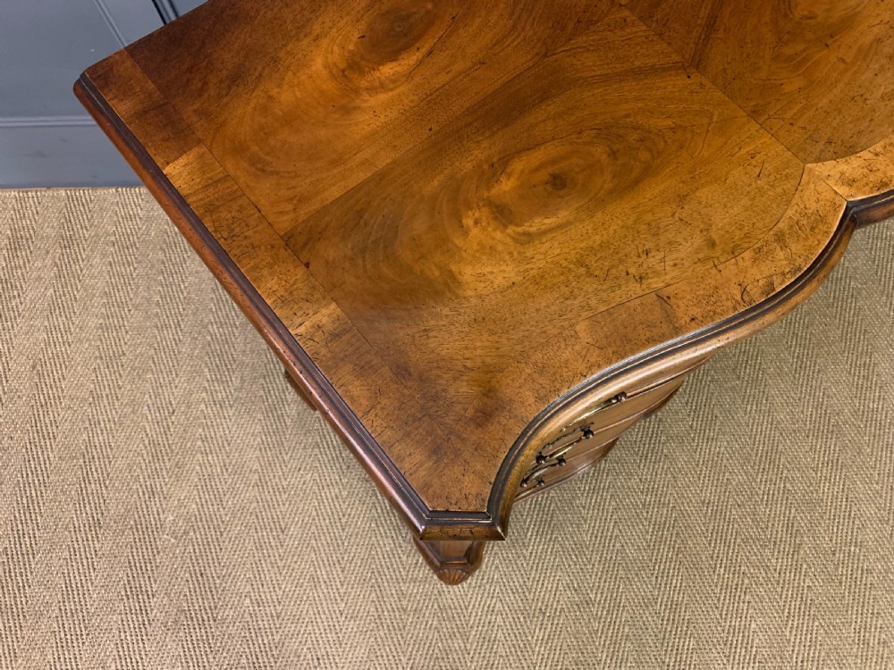 Burr Walnut Serpentine Fronted Chest of Drawers View IX