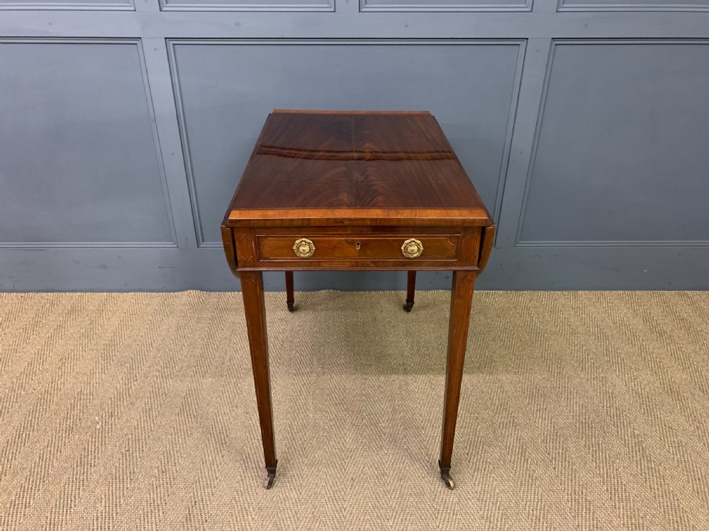 Georgian Inlaid Mahogany Pembroke Table View II