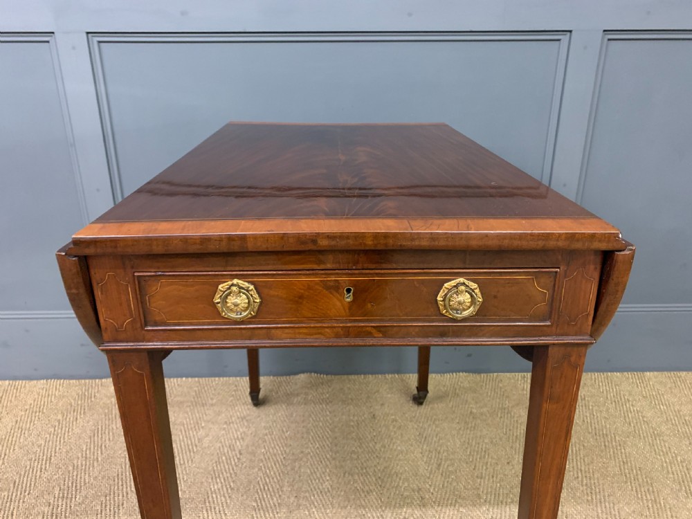 Georgian Inlaid Mahogany Pembroke Table View IV