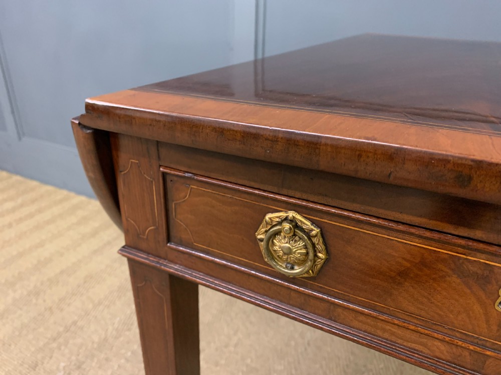 Georgian Inlaid Mahogany Pembroke Table View V