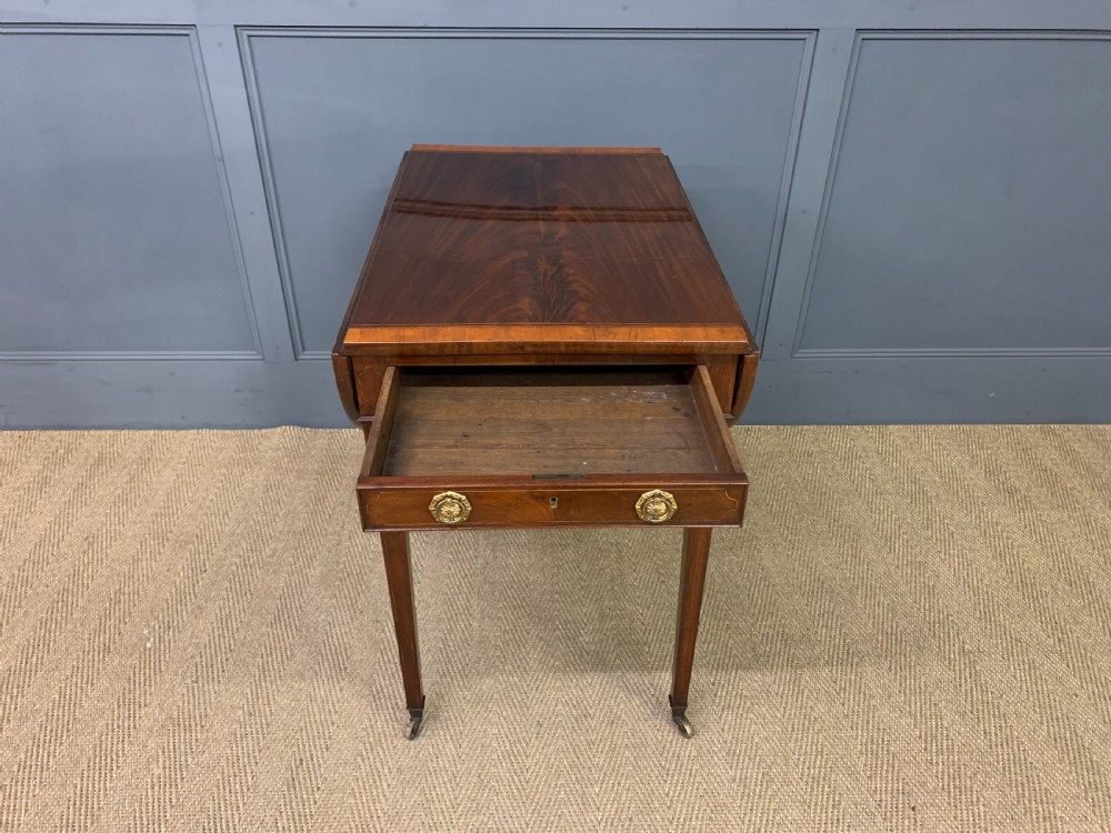 Georgian Inlaid Mahogany Pembroke Table View VIII