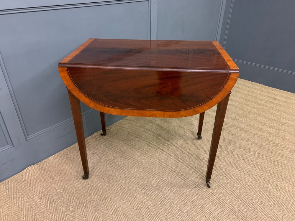 Georgian Inlaid Mahogany Pembroke Table View IX