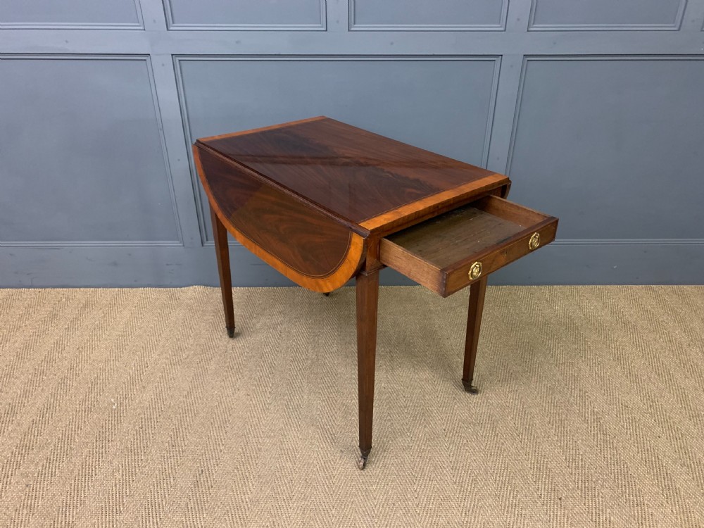 Georgian Inlaid Mahogany Pembroke Table View X
