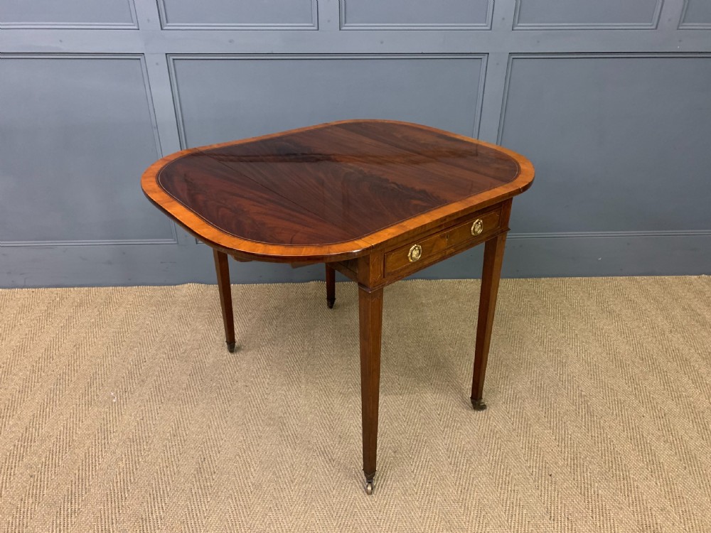 Georgian Inlaid Mahogany Pembroke Table View XI