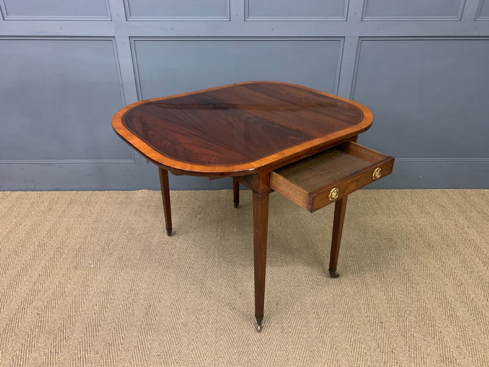 Georgian Inlaid Mahogany Pembroke Table View XII