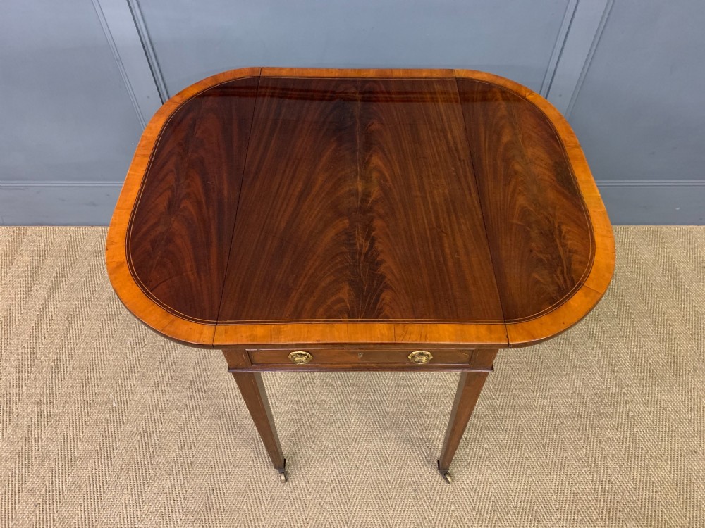 Georgian Inlaid Mahogany Pembroke Table View XIV
