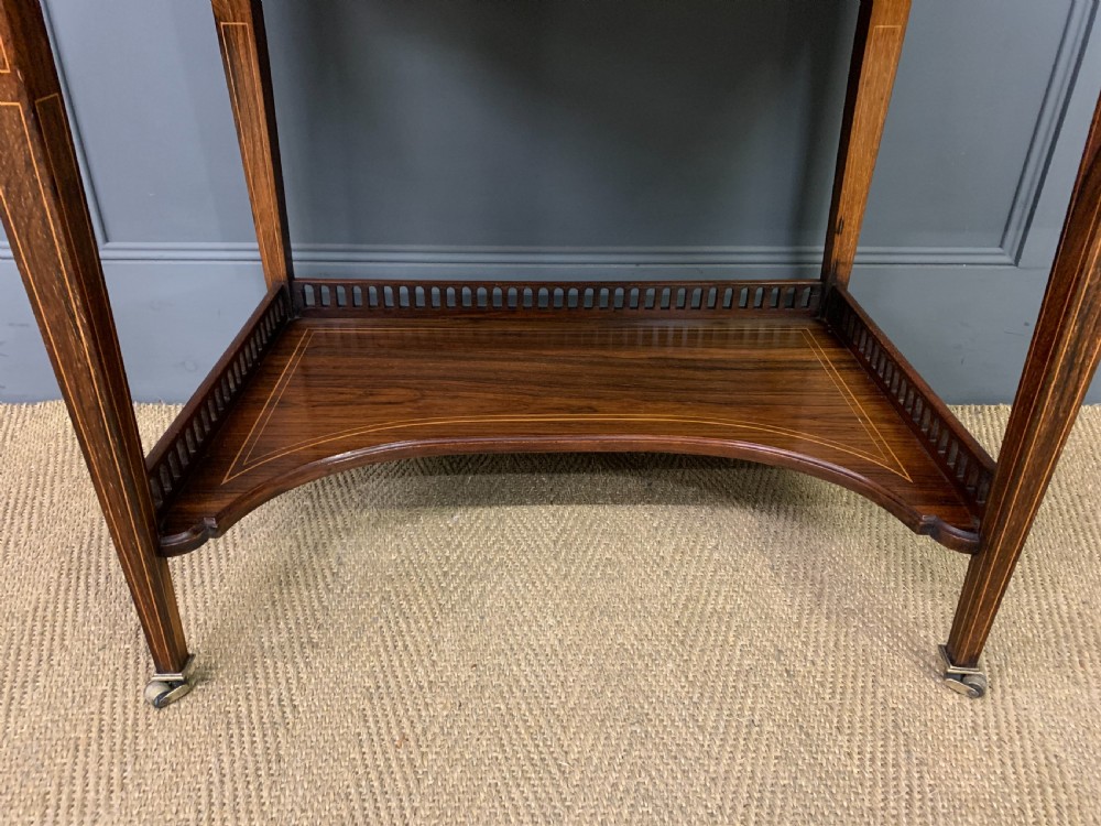 Victorian Inlaid Rosewood Cylinder Top Desk by Jas Shoolbred View VIII
