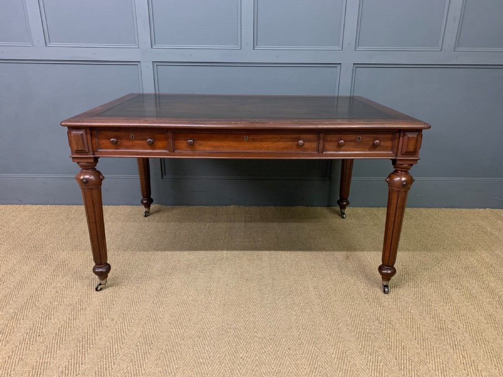 Victorian Mahogany 3 Drawer Writing Table View III