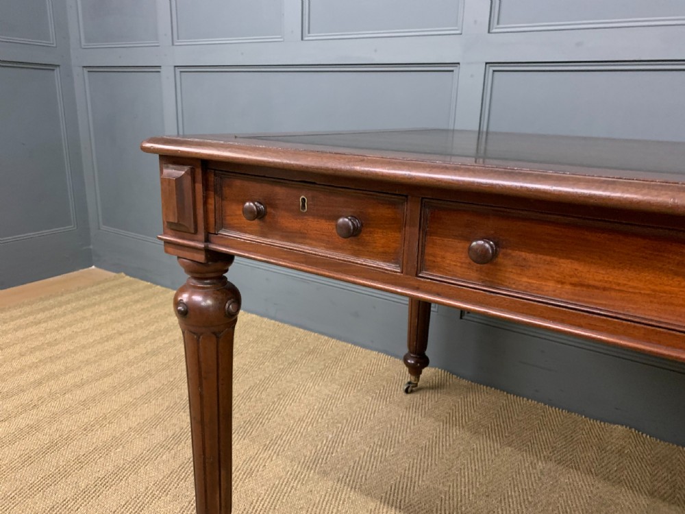 Victorian Mahogany 3 Drawer Writing Table View VI