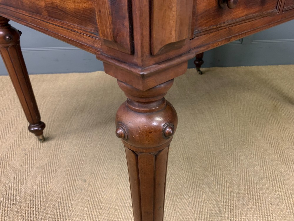 Victorian Mahogany 3 Drawer Writing Table View XII