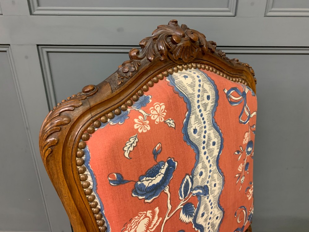 Pair of French Walnut Salon Chairs View IV