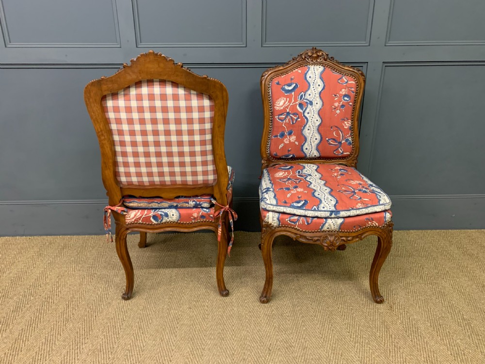 Pair of French Walnut Salon Chairs View VI