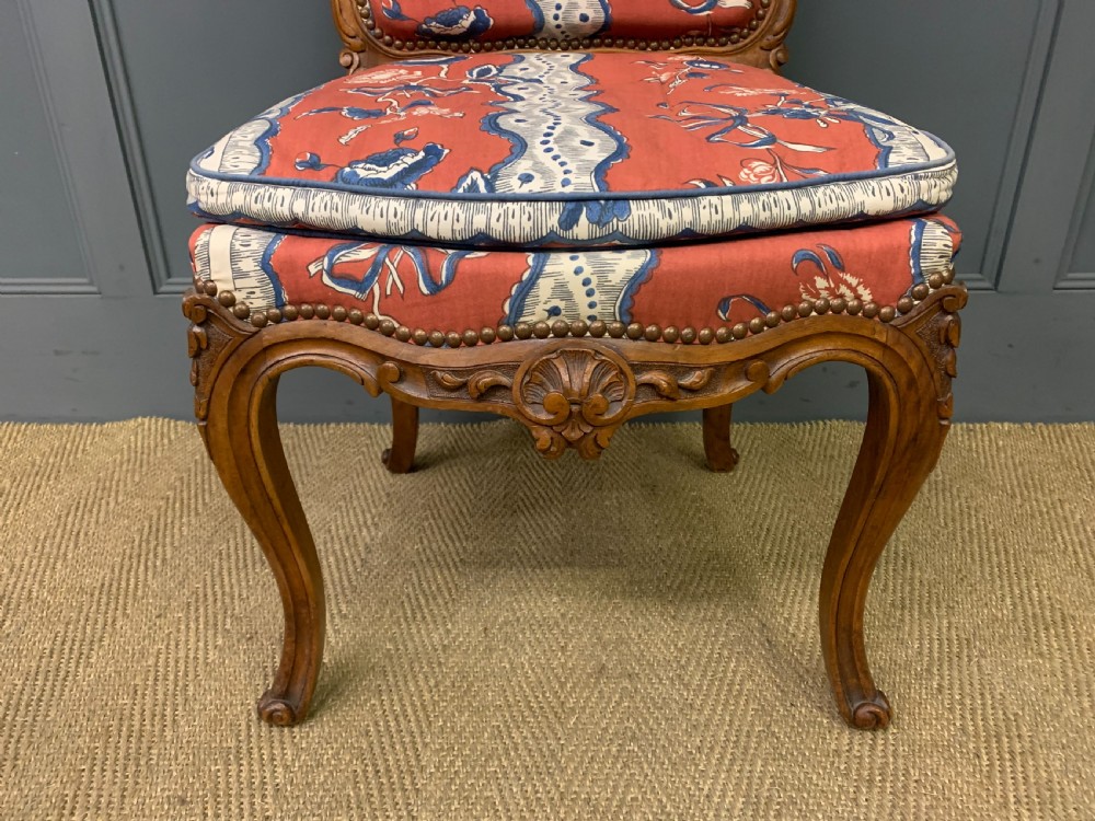 Pair of French Walnut Salon Chairs View VII