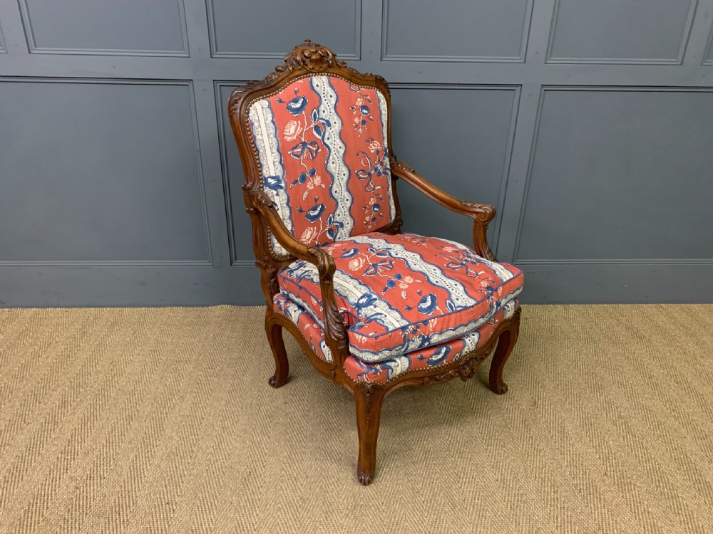 Pair of French Walnut Armchairs View II