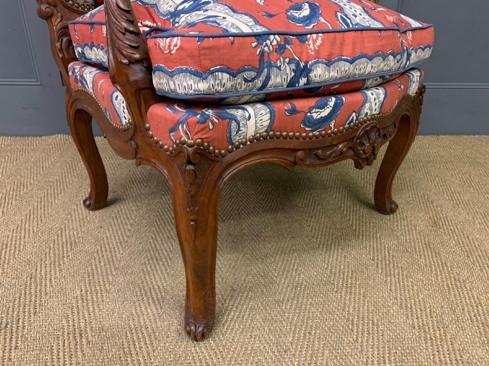 Pair of French Walnut Armchairs View III
