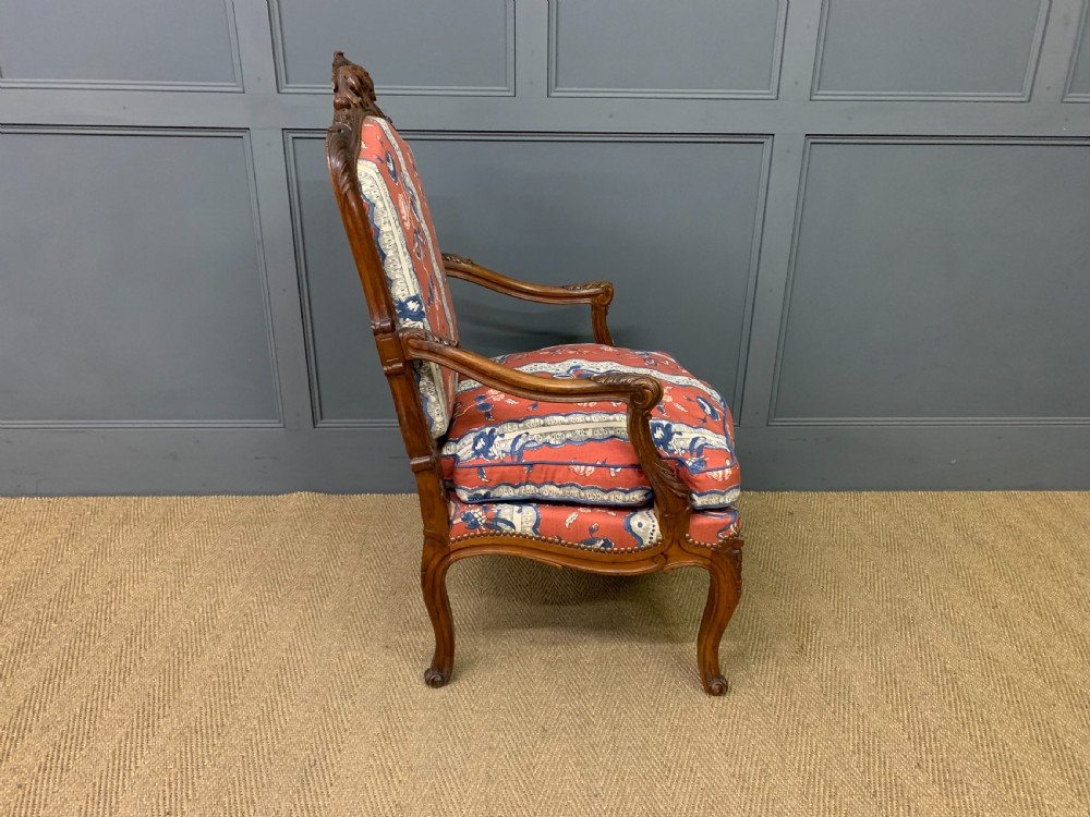 Pair of French Walnut Armchairs View IV