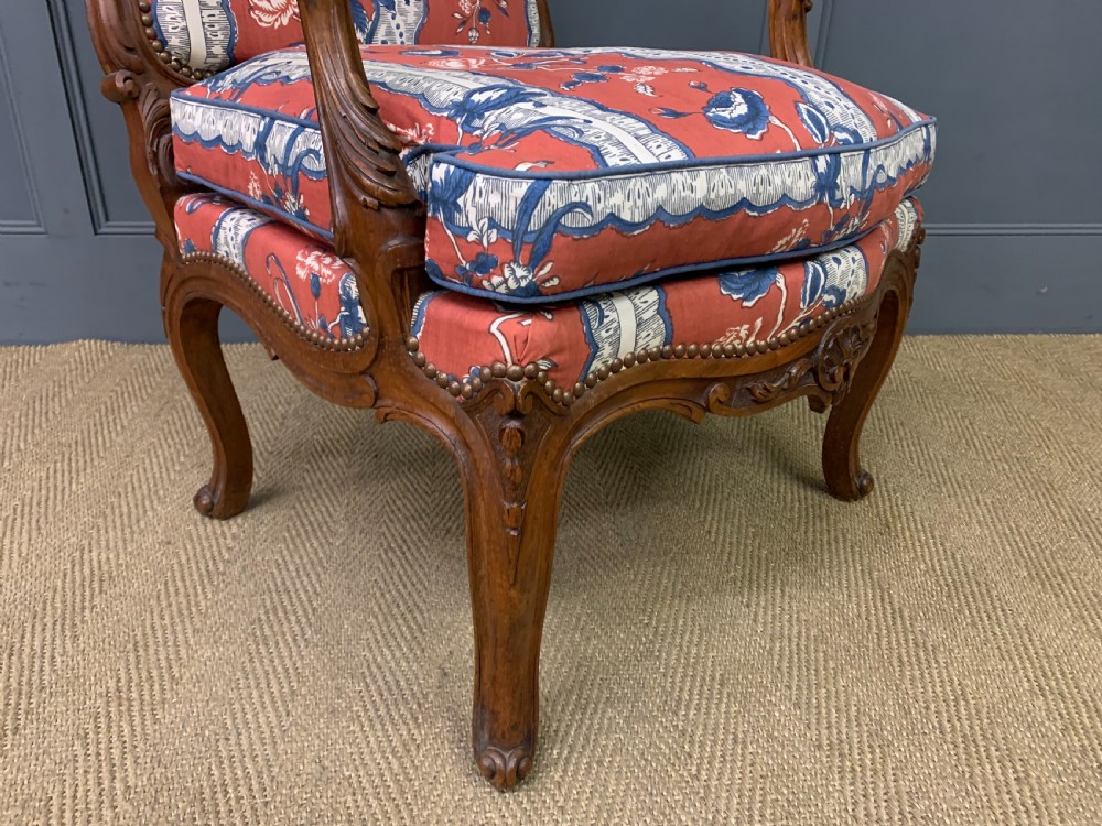 Pair of French Walnut Armchairs View VI