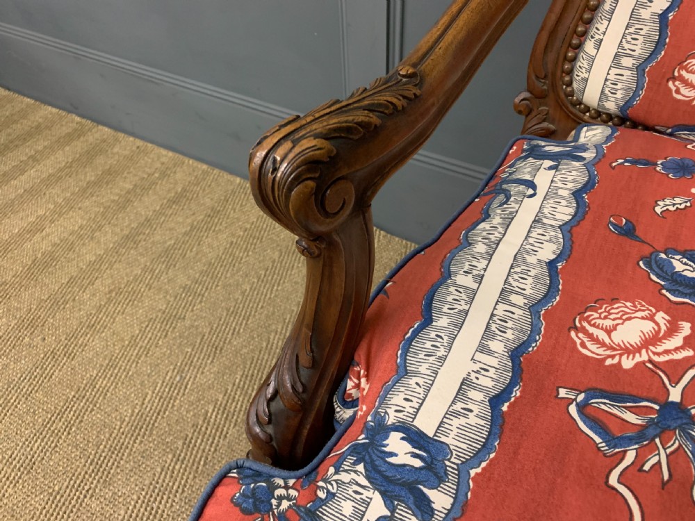 Pair of French Walnut Armchairs View X