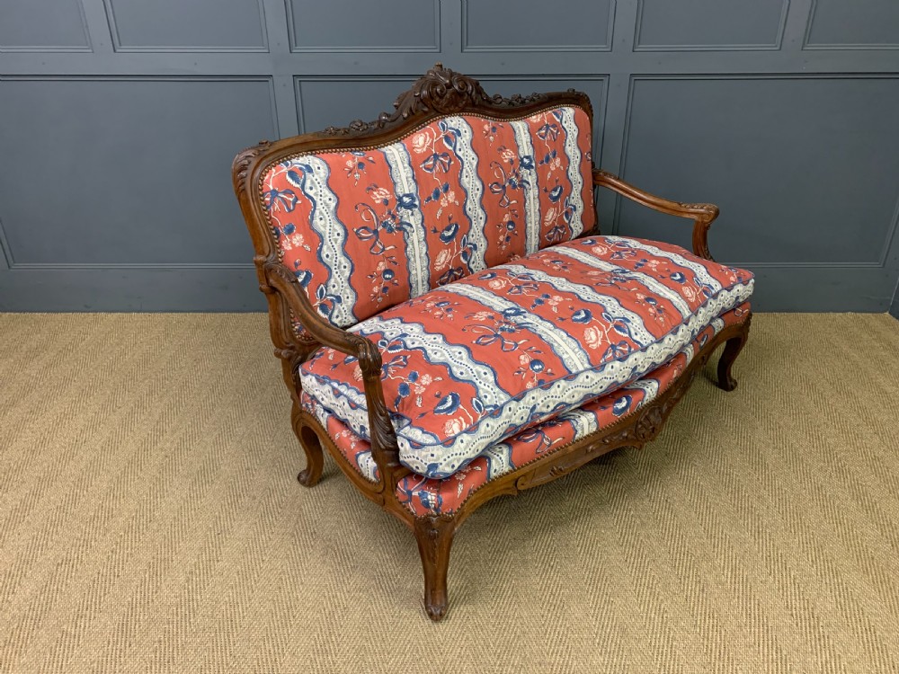 French Walnut Settee View V