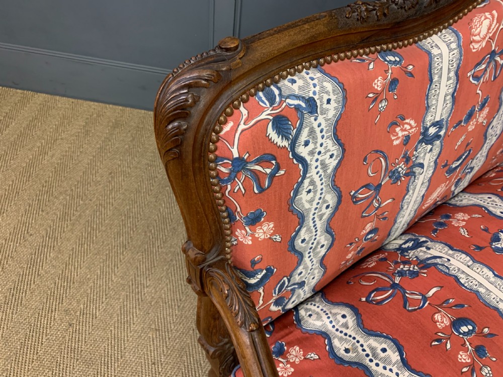 French Walnut Settee View VII