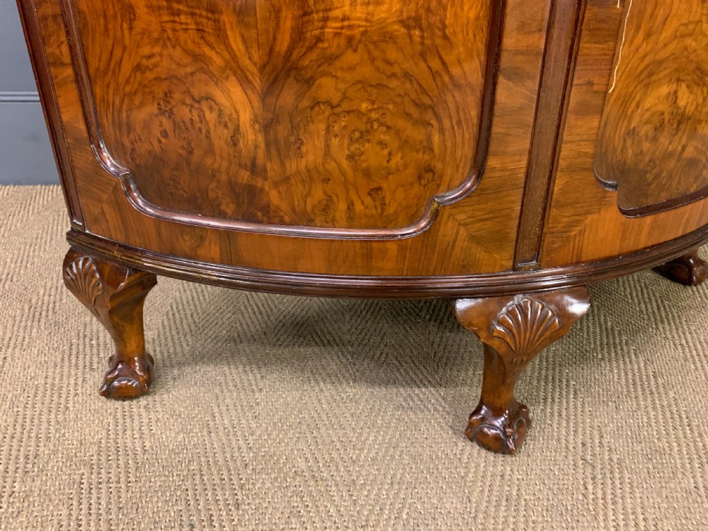 Burr Walnut Demi Lune Commode View VIII