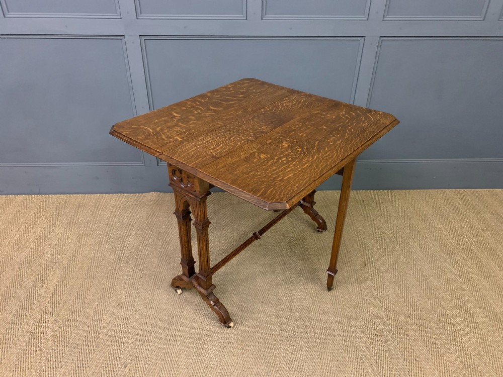 Victorian Neo Gothic Oak Sutherland Table View XI