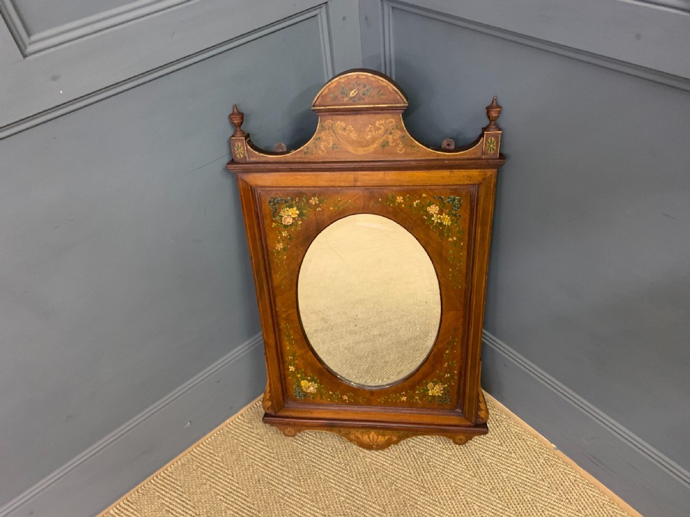 Edwardian Painted Mahogany Wall Mirror View VI