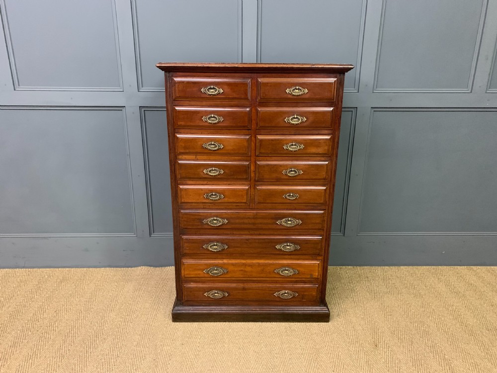 Victorian Collectors Chest of Drawers View II