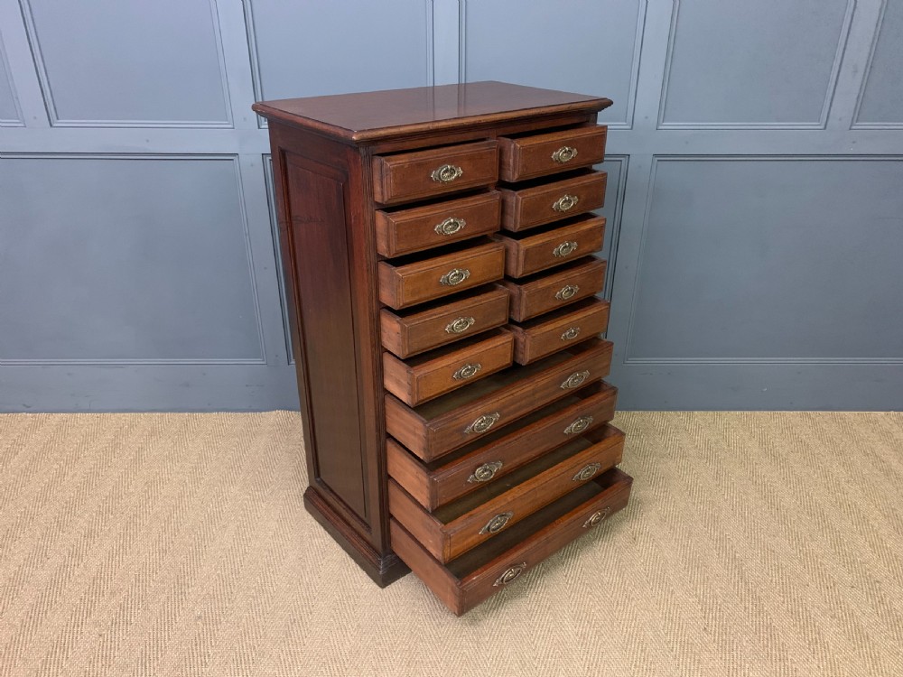 Victorian Collectors Chest of Drawers View X